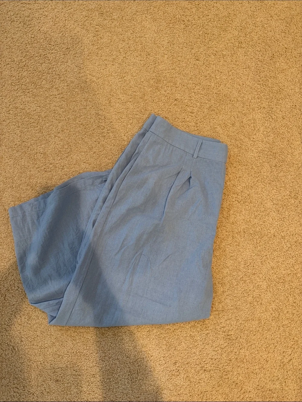 Express Light Blue Women's Linen Pants